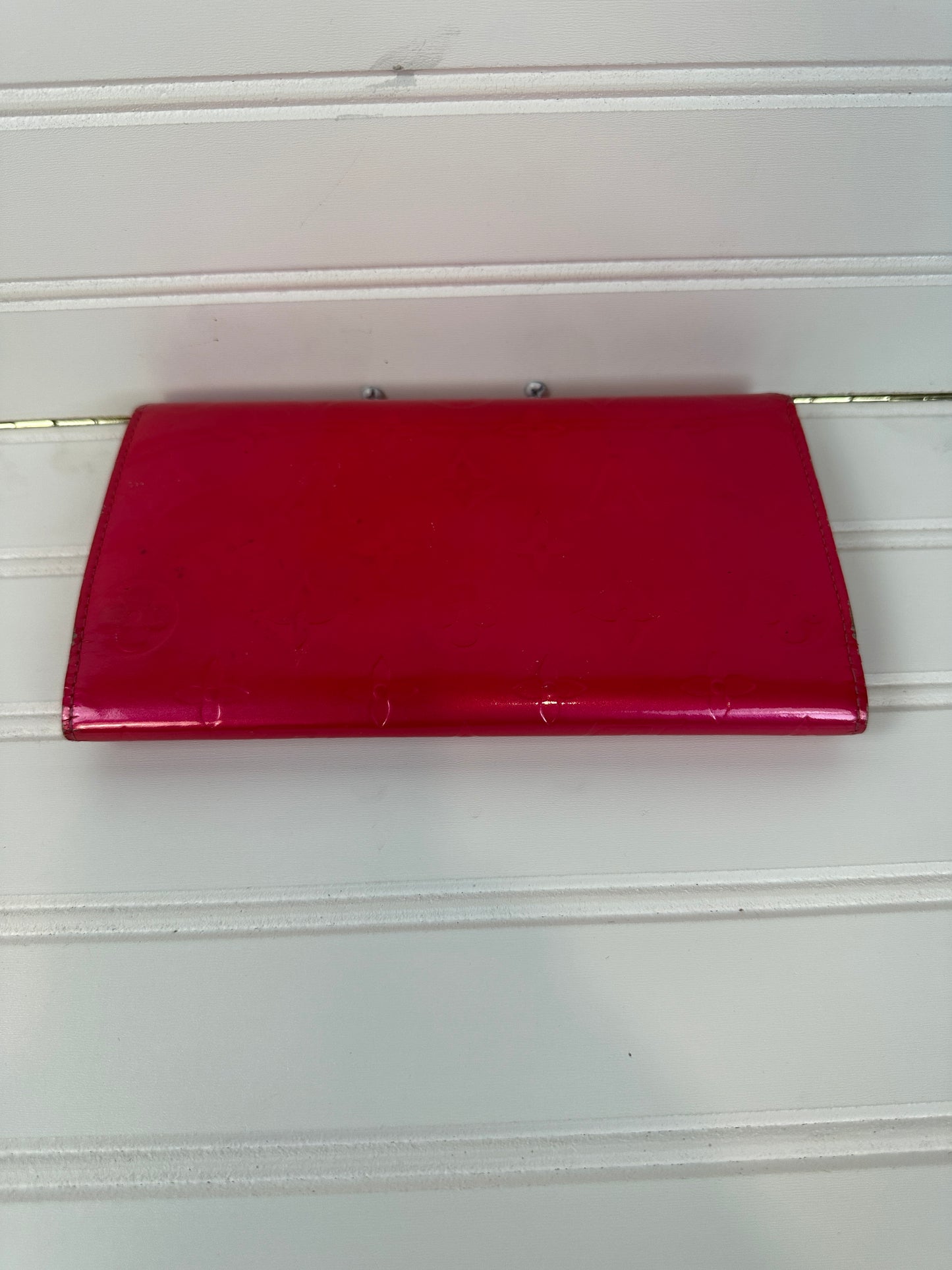 Pre-owned LOUIS VUITTON Neon Pink Vernis Wallet