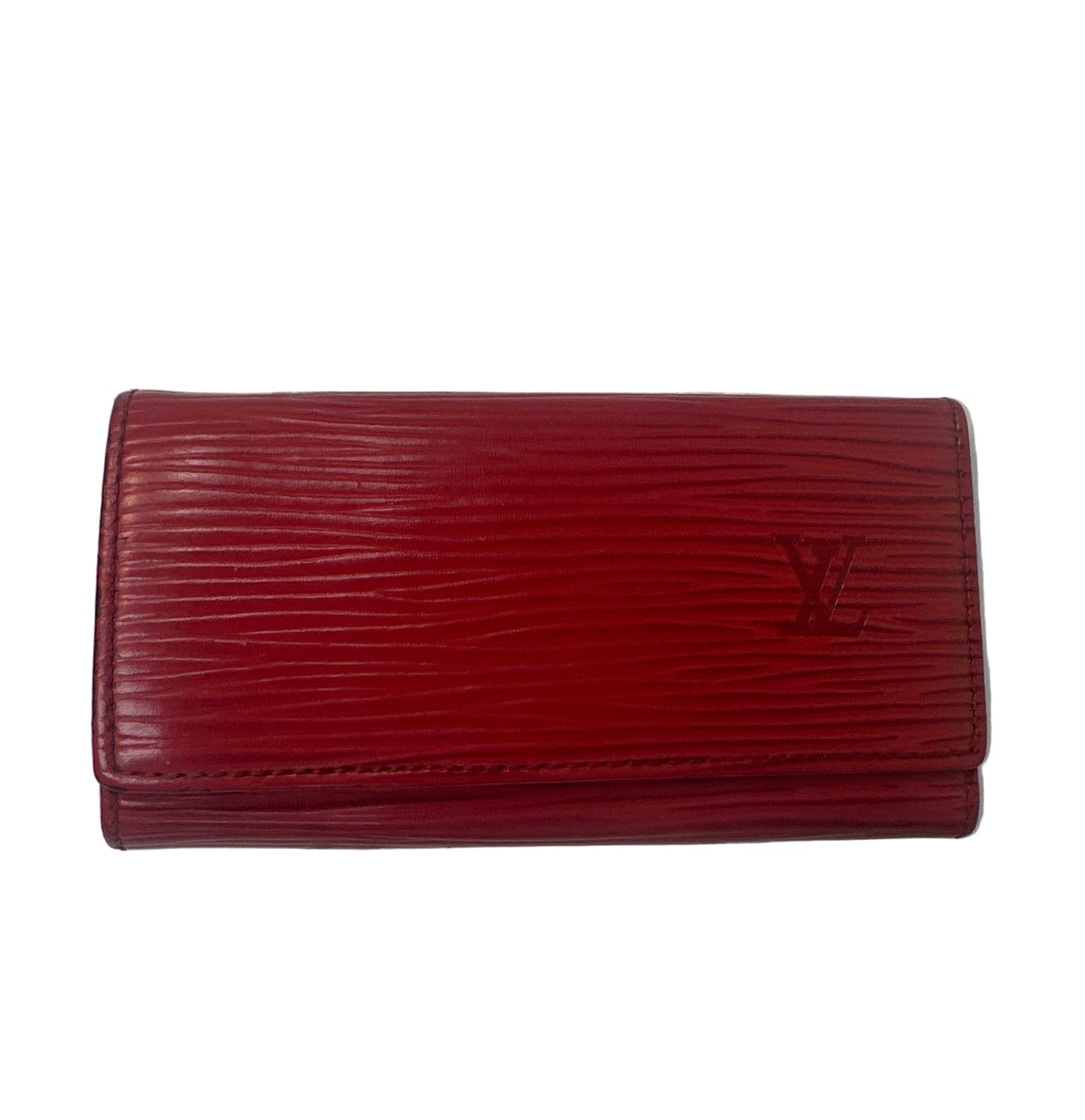 Pre-owned LOUIS VUITTON Key Holder Red Epi Leather