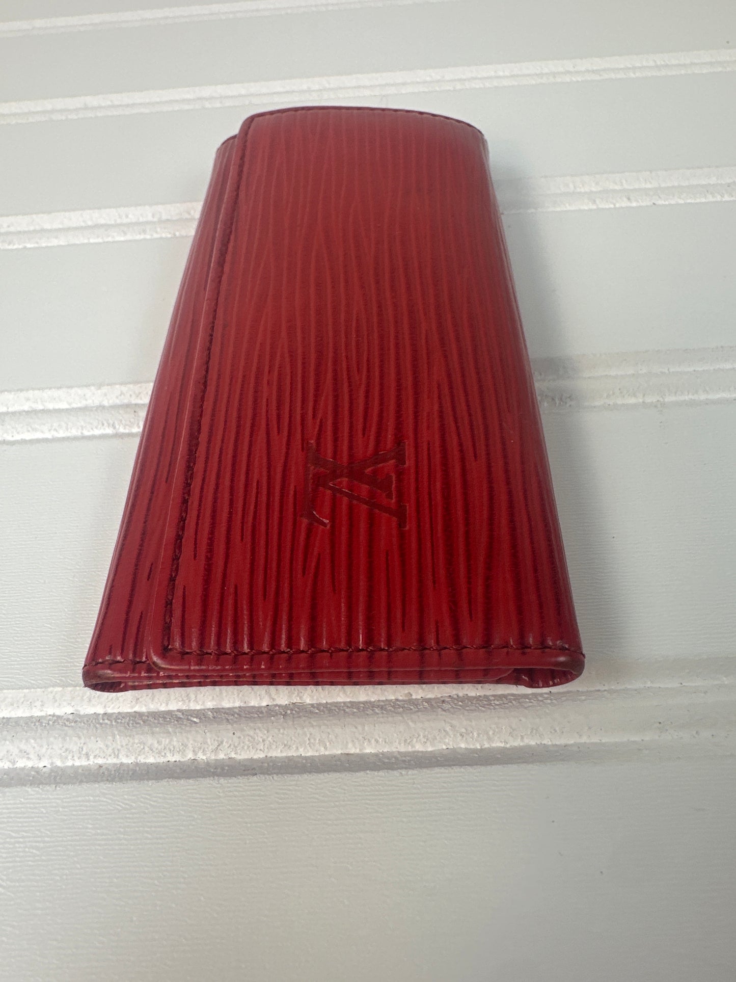 Pre-owned LOUIS VUITTON Key Holder Red Epi Leather