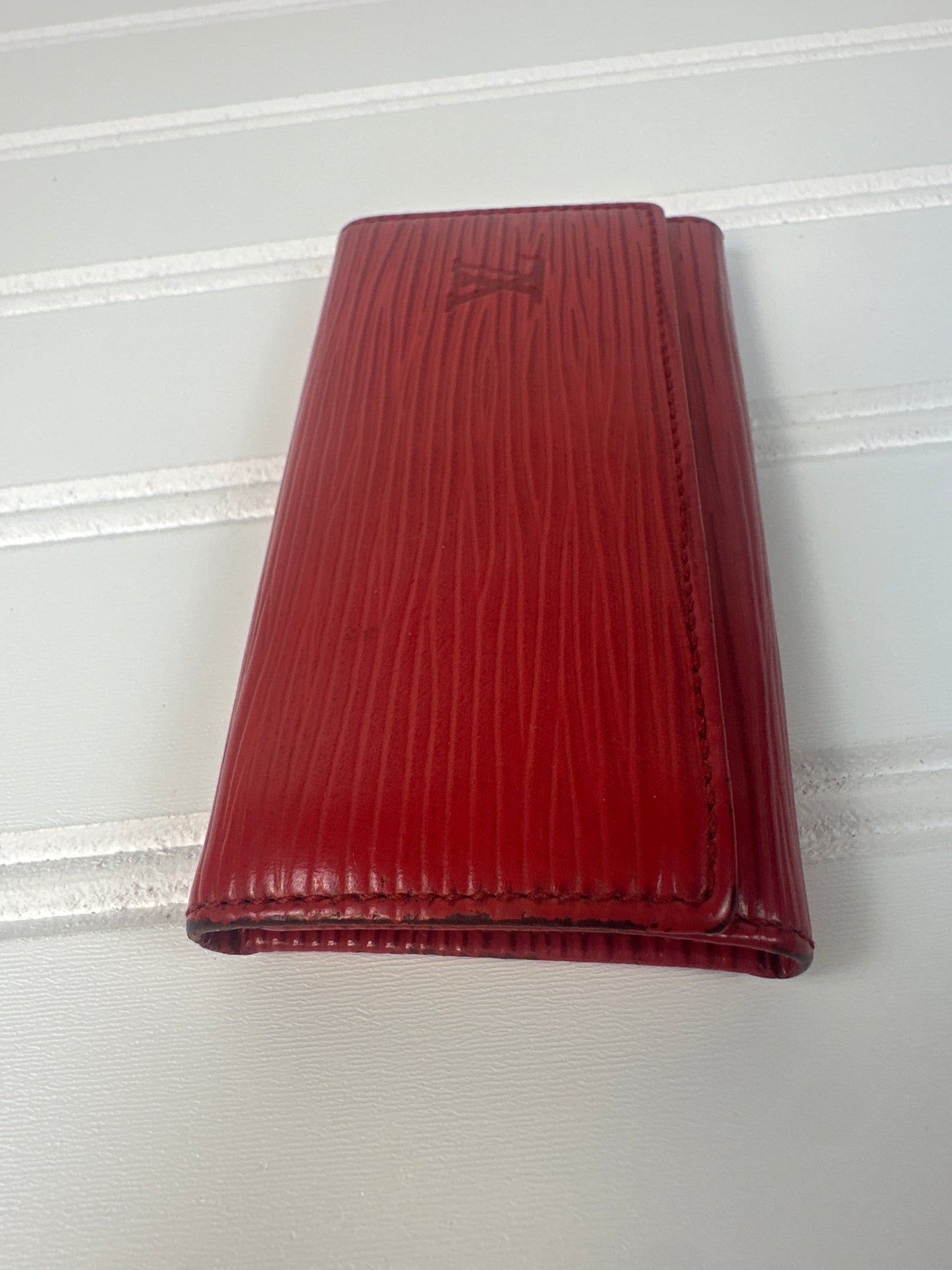 Pre-owned LOUIS VUITTON Key Holder Red Epi Leather