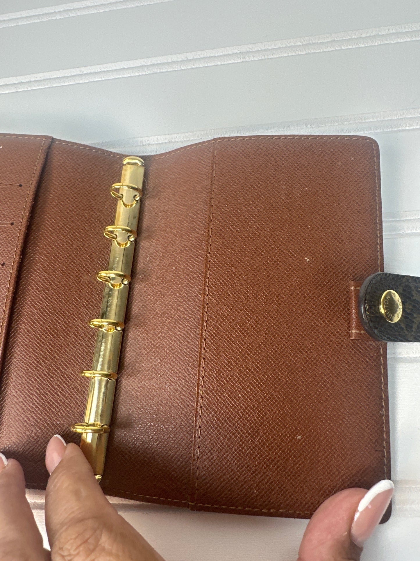 Pre-owned LOUIS VUITTON Agenda Small Ring Cover Monogram Canvas _187-3