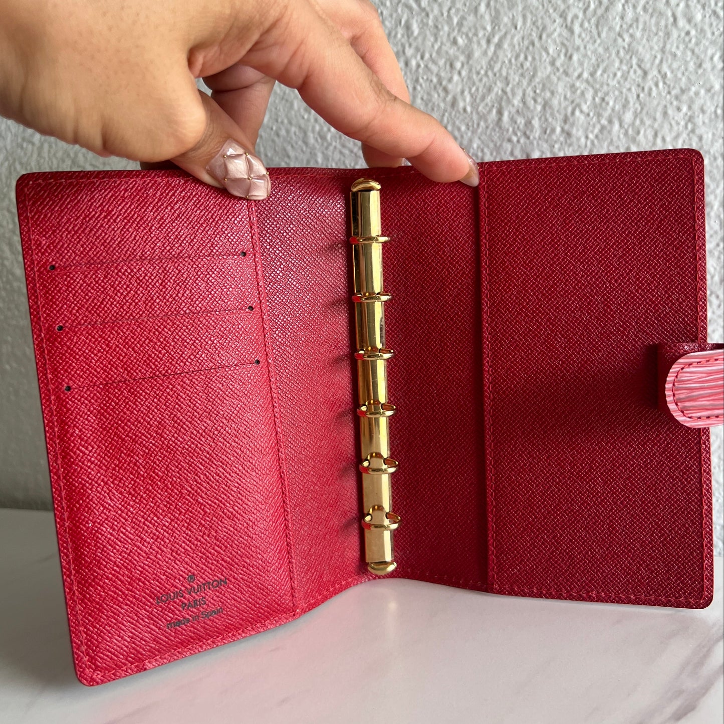 Pre-owned LOUIS VUITTON Agenda PM Epi leather red_ 308