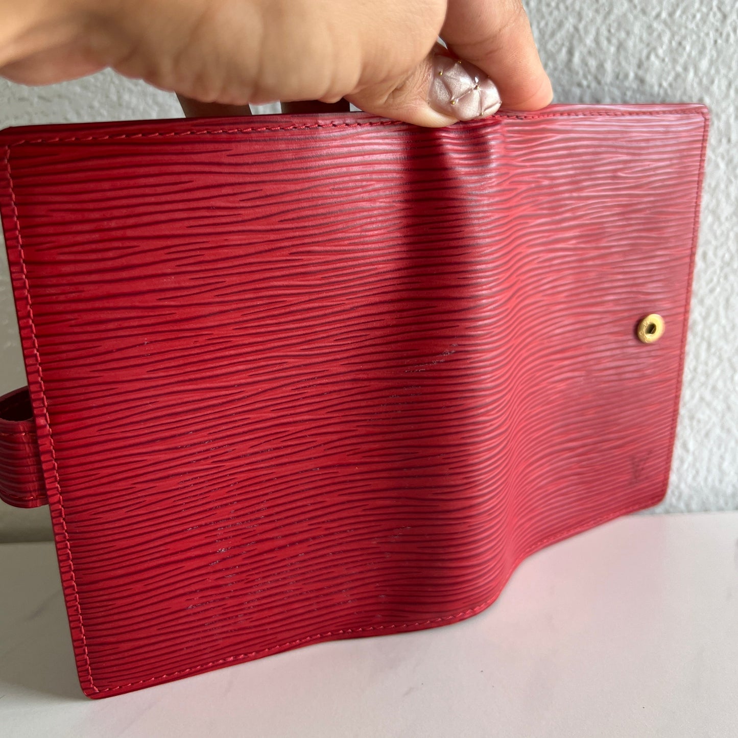 Pre-owned LOUIS VUITTON Agenda PM Epi leather red_ 308