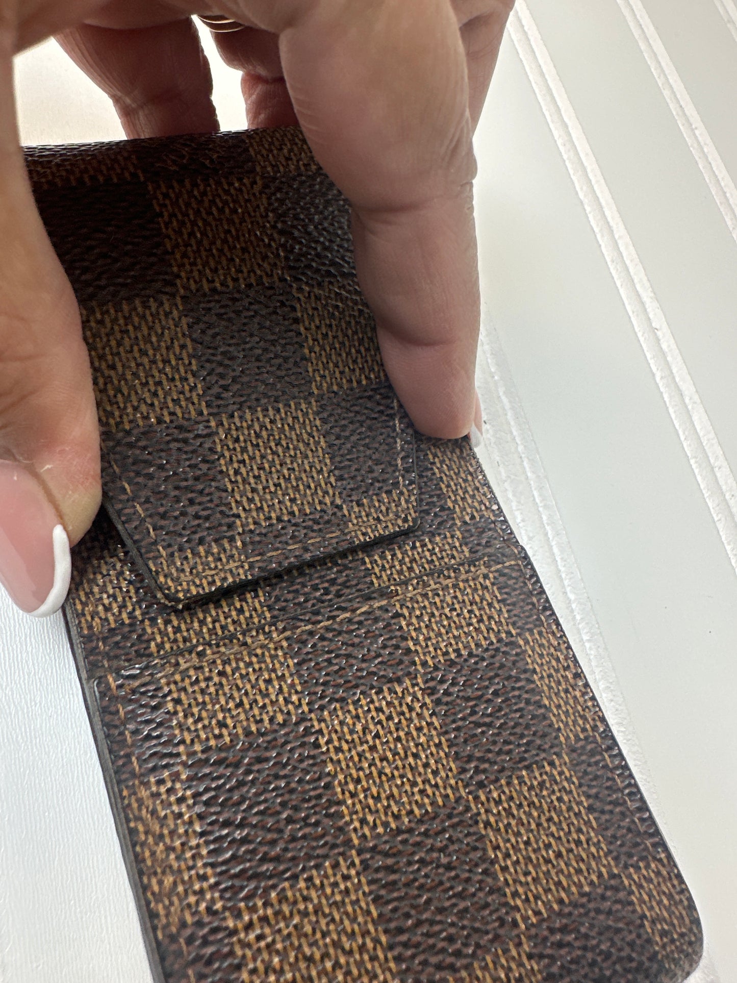 Pre-owned LOUIS VUITTON Damier Ebene Case Pouch _189-2