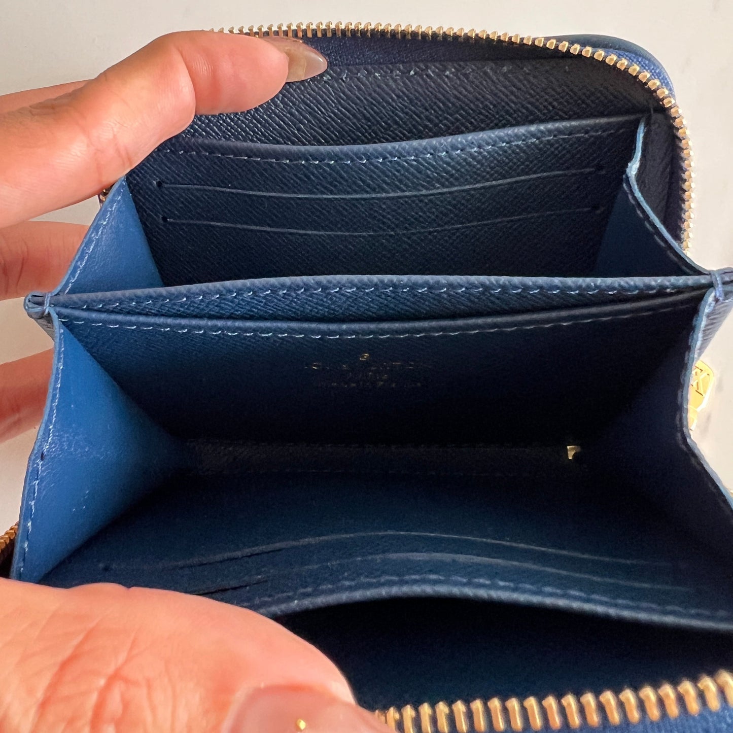 Pre-owned LOUIS VUITTON Limited Edition zippy coin wallet denim_ 285