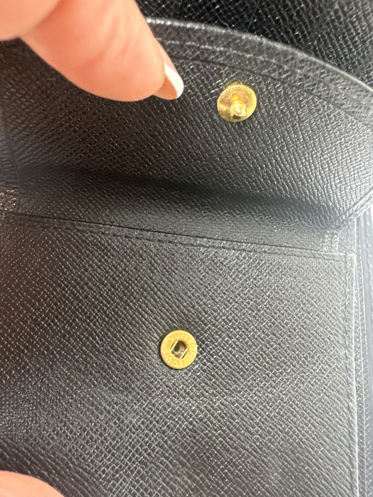 Pre-owned LOUIS VUITTON Epi Bi-fold Wallet Noir Black _190-2