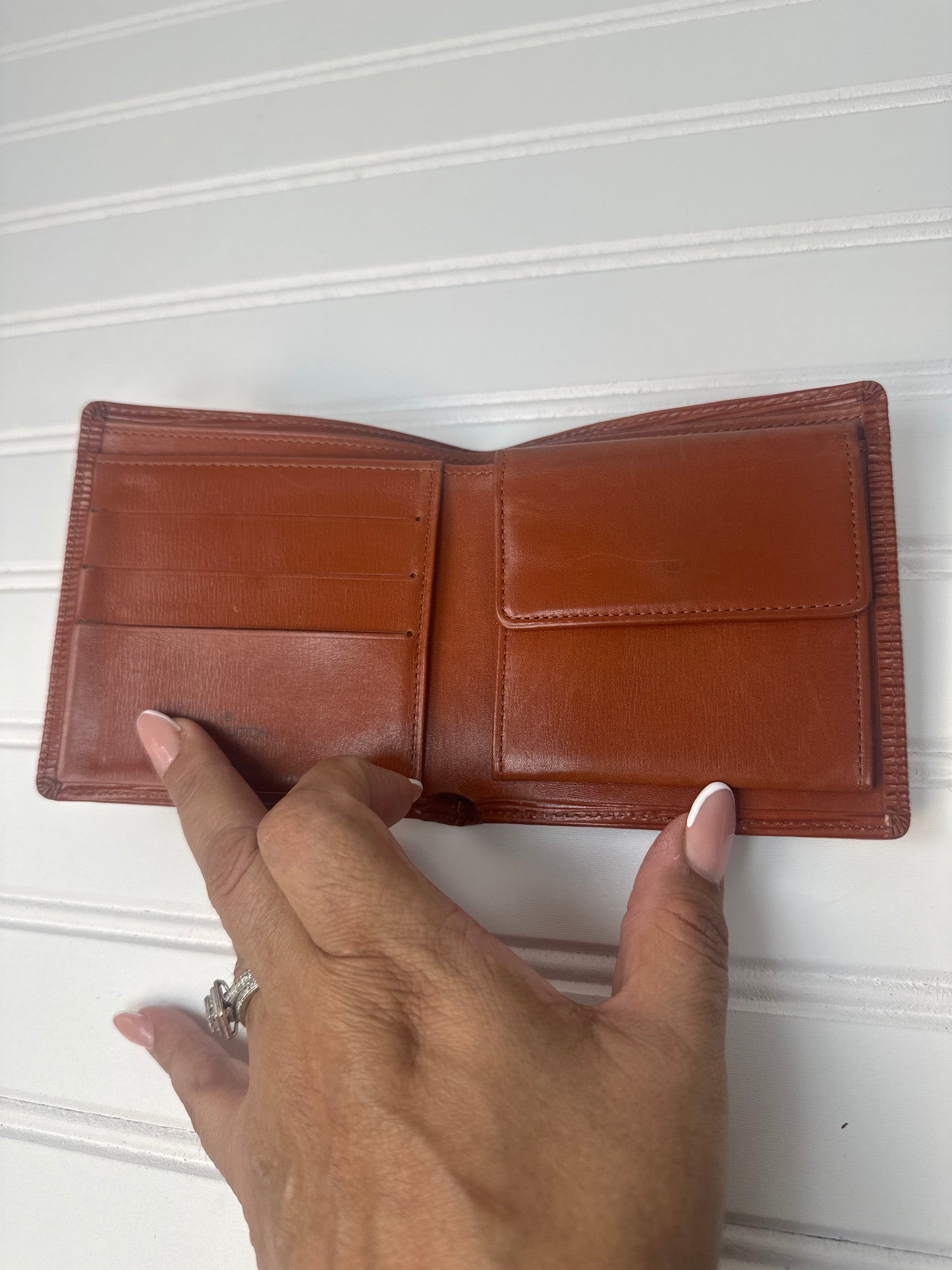 Pre-owned LOUIS VUITTON Epi Bi-fold Wallet Tan Brown _190-3