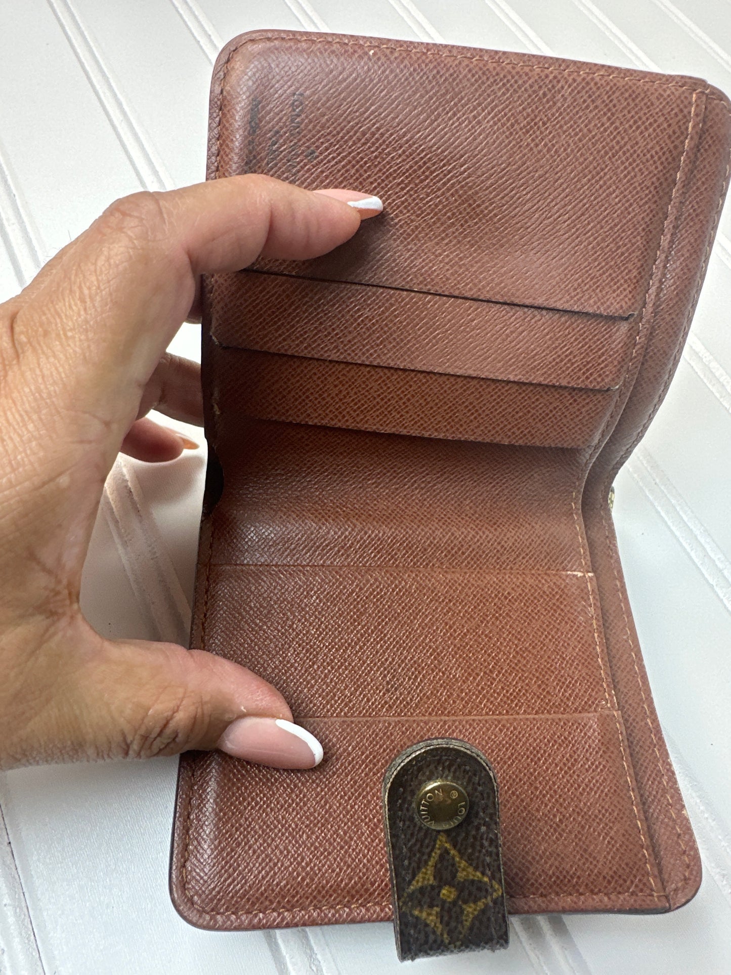 Pre owned LOUIS VUITTON Monogram Compact Bi-fold Zippy Wallet _191-2