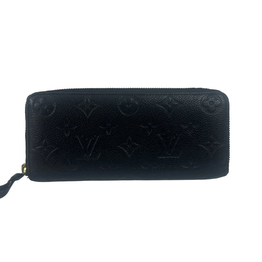 Pre-owned LOUIS VUITTON Clemence Wallet in Black Empreinte _195