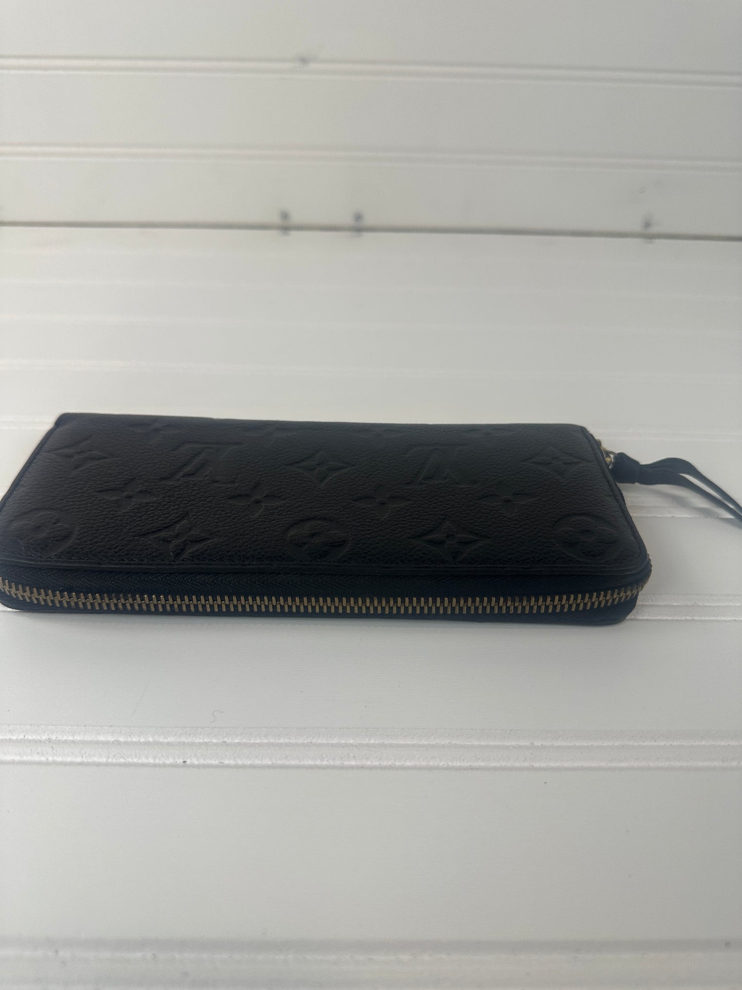 Pre-owned LOUIS VUITTON Clemence Wallet in Black Empreinte _195