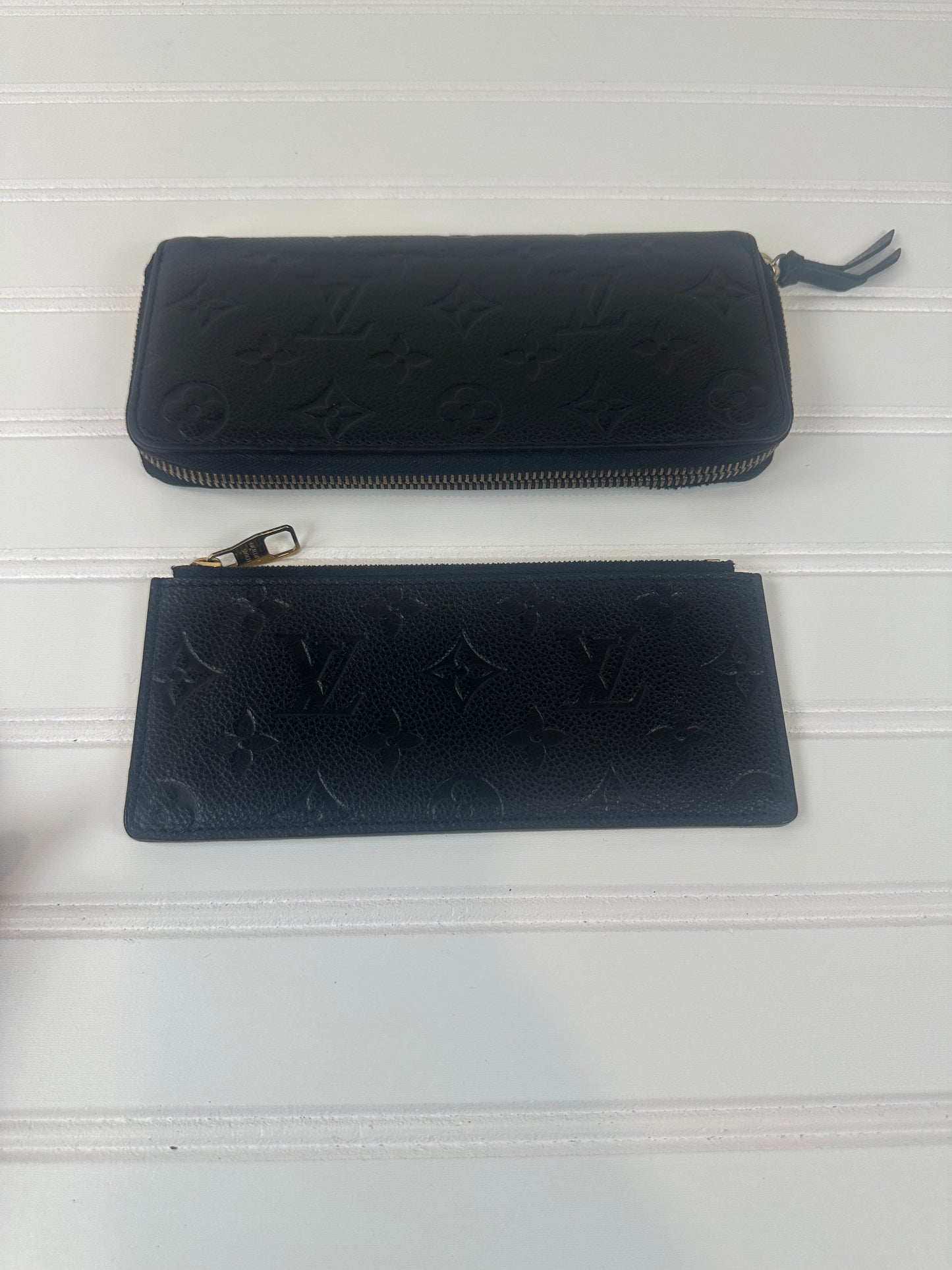 Pre-owned LOUIS VUITTON Clemence Wallet in Black Empreinte _195