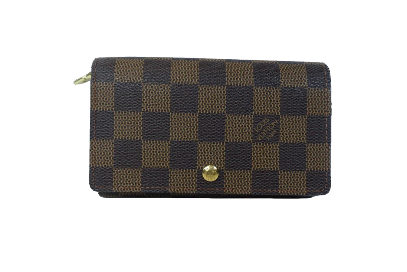 Pre-owned LOUIS VUITTON Porte Monnaie Damier Ebene Wallet _ 255