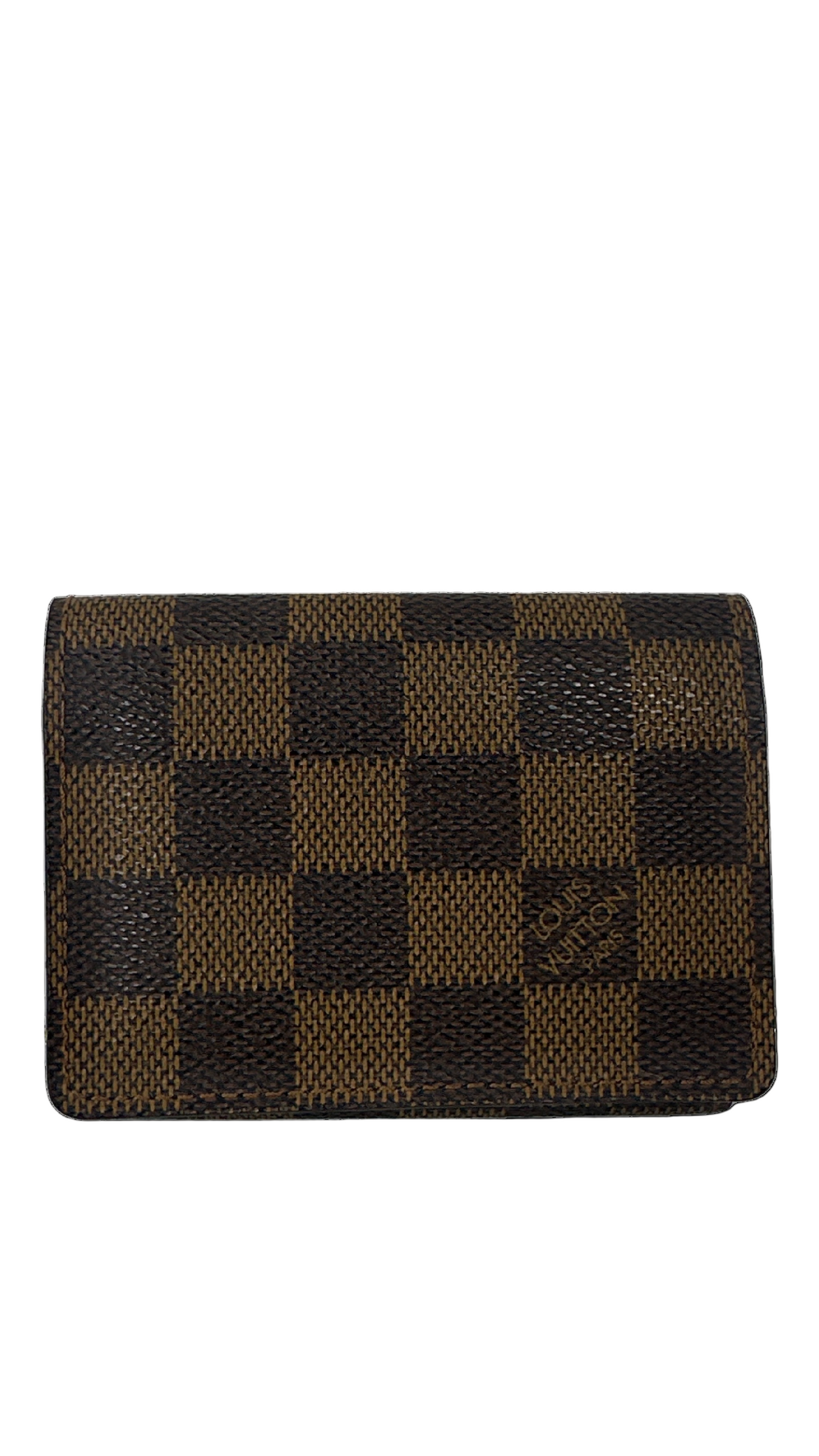 Pre-owned LOUIS VUITTON Business Card Holder Damier Ebene _189-3