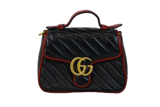 Pre-owned GUCCI GG Marmont mini top handle bag _ 251